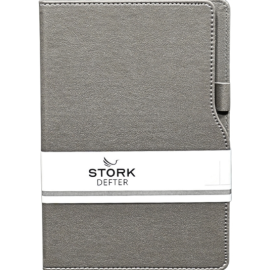 STORK Termo Deri Sert Kapak Defter- L Model (Füme)