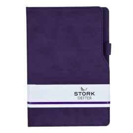 STORK Termo Deri Sert Kapak Defter- L Model (Mor)