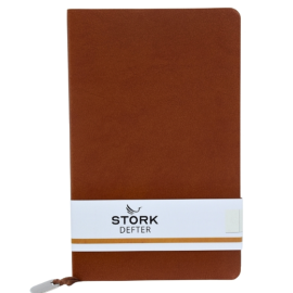 STORK Termo Deri Yumuşak Kapaklı Defter (Kahverengi)